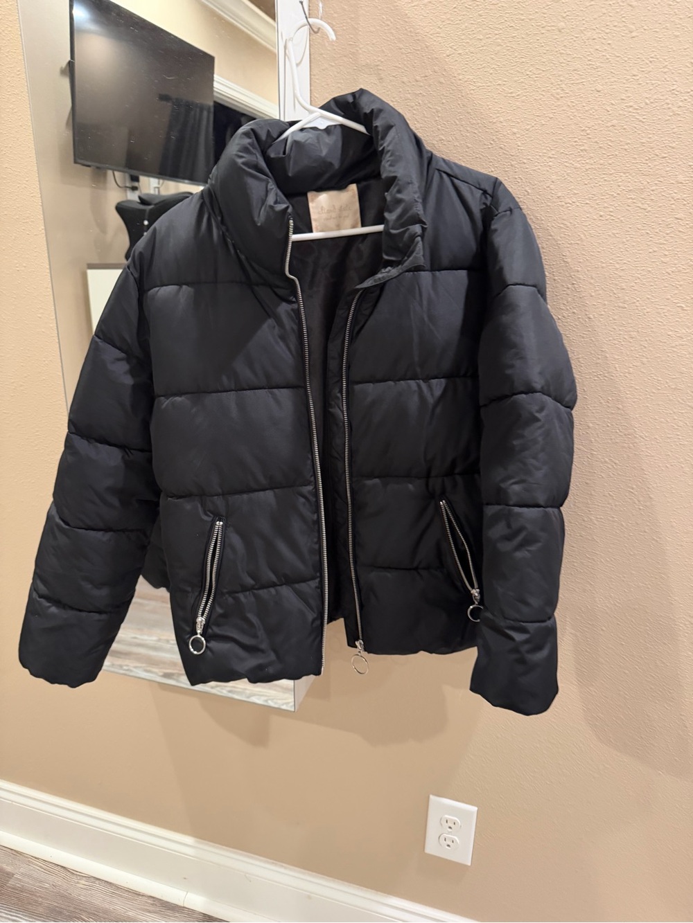 Altar'd State Black Quilted Puffer Jacket